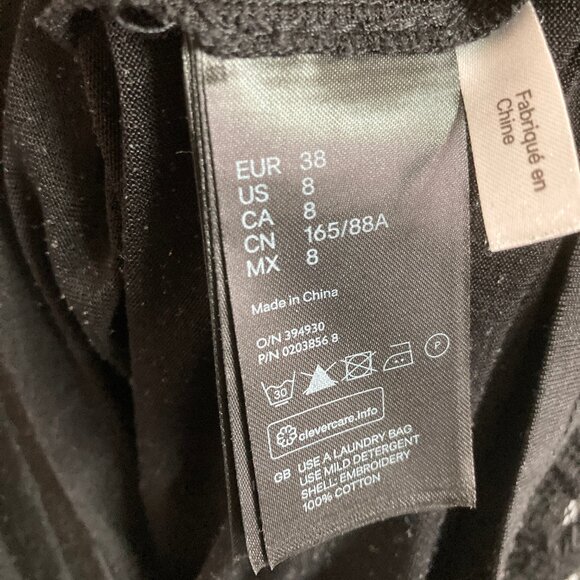 Isabel Marant for H&M Boho Dress in Black Lace Pattern sz 8 - Picture 5 of 6